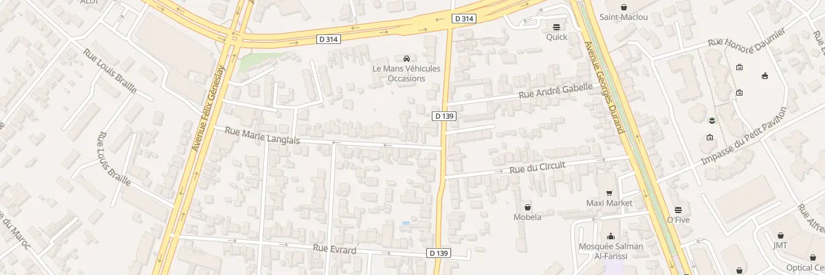 Plan du 6 Rue Marie Langlais au Mans