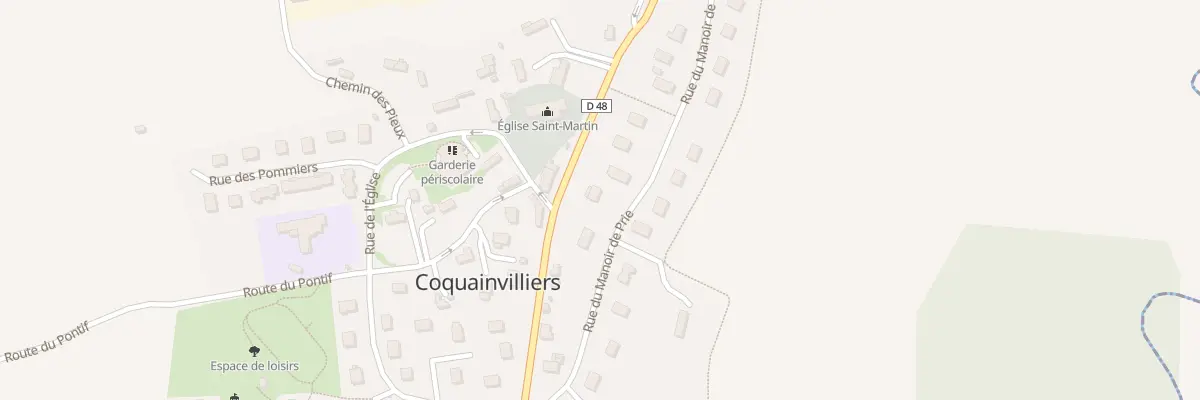 Plan du 16 Rue du Manoir de Prie à Coquainvilliers