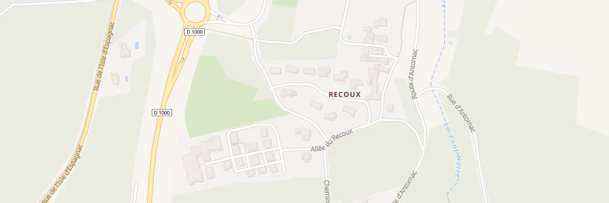 Plan du 4 All de Recoux à Soyaux