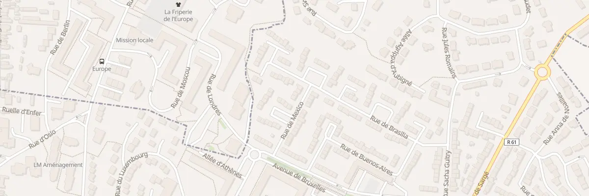 Plan du 9 Rue de Mexico au Mans
