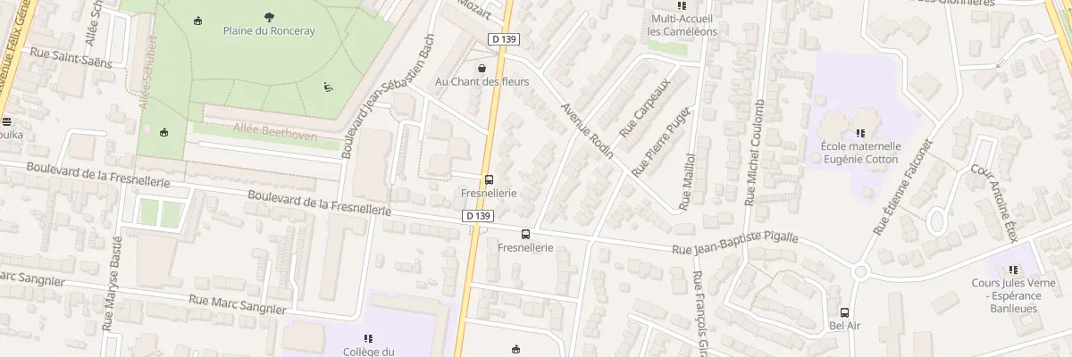 Plan du 10 Rue Jean Goujon au Mans