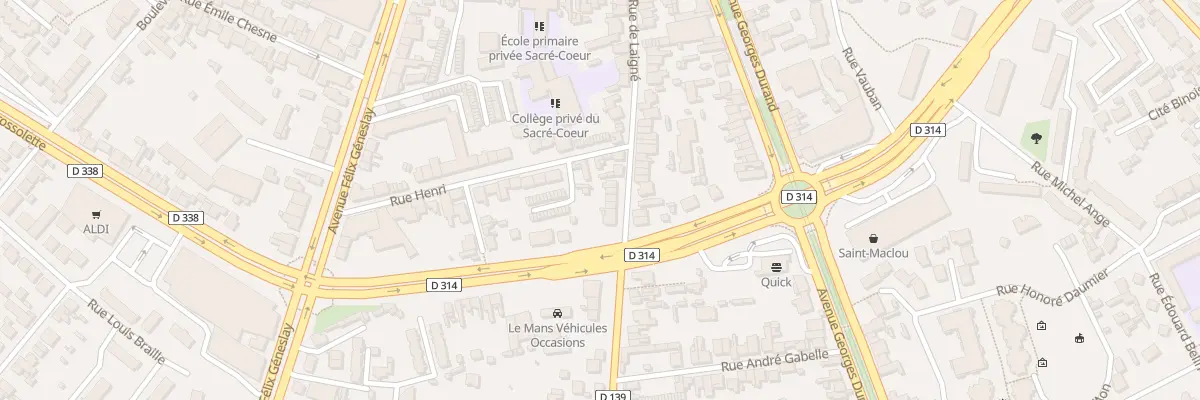 Plan du 90 Rue de Laigné au Mans