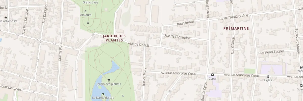 Plan du 1 Rue du Nord au Mans