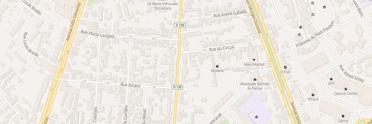 Plan du 157T Rue de Laigne au Mans