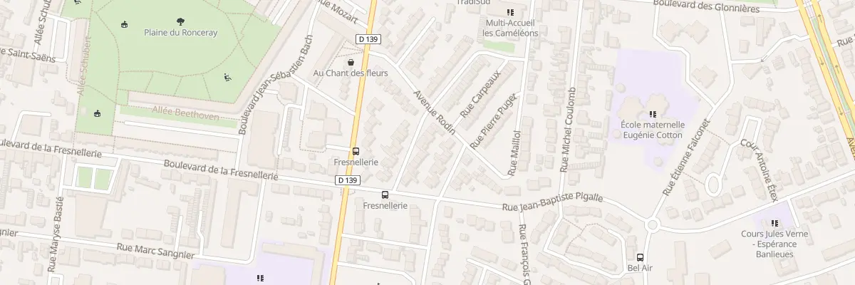 Plan du 7 Rue Jean Goujon au Mans