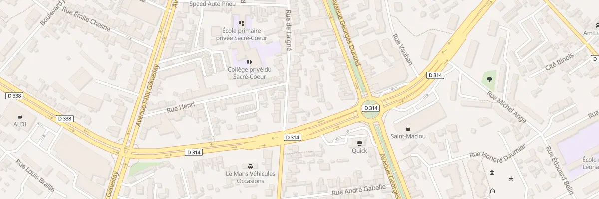 Plan du 91 Rue de Laigné au Mans