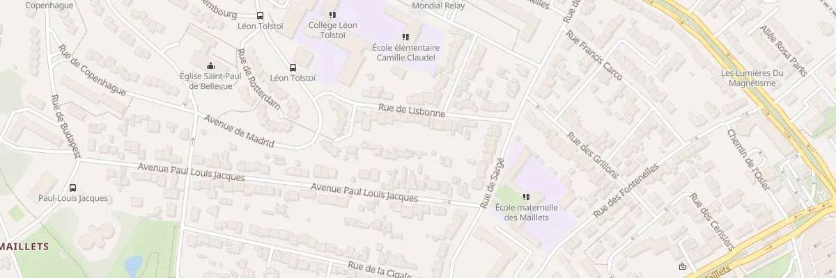Plan du 15 Rue de Lisbonne au Mans