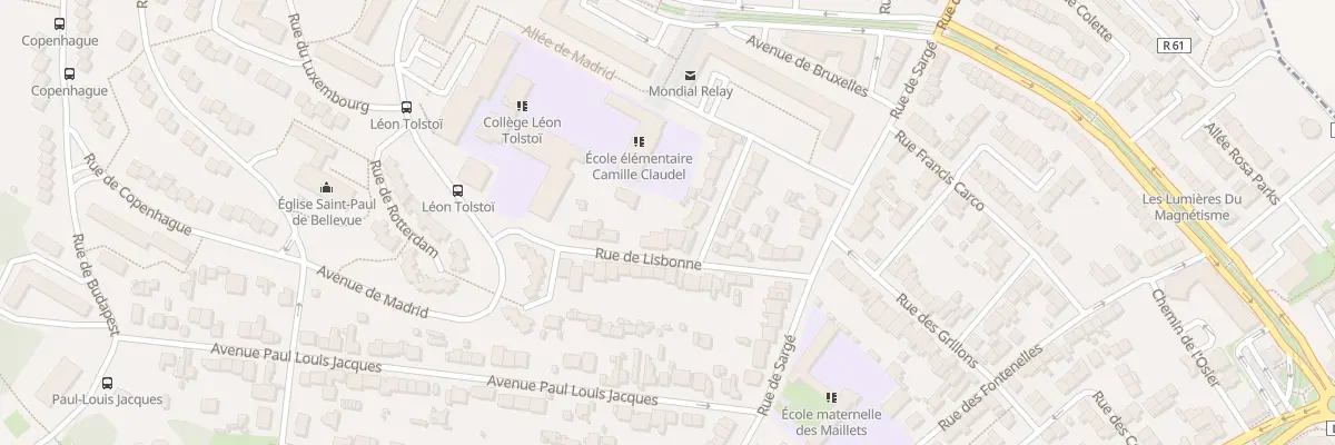 Plan du 20 Rue de Lisbonne au Mans