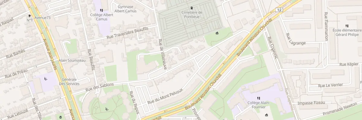 Plan du 67 Rue des Sablons au Mans