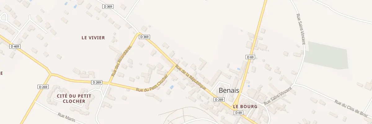 Plan du 8 Rue de la République à Benais