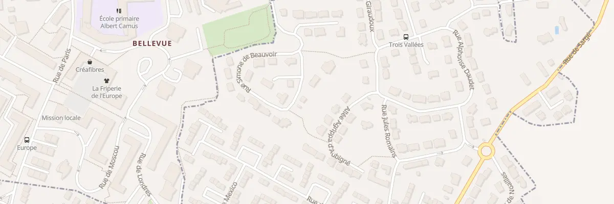 Plan du 18 Rue Simone de Beauvoir au Mans