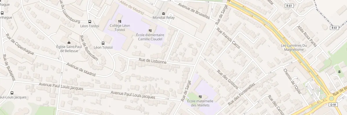 Plan du 14 Rue de Lisbonne au Mans