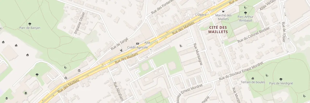 Plan du 166 Rue des Maillets au Mans
