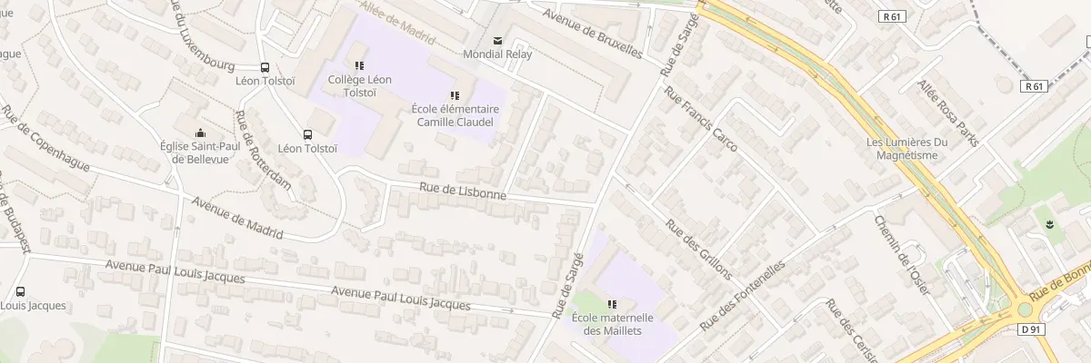 Plan du 10 Rue de Lisbonne au Mans