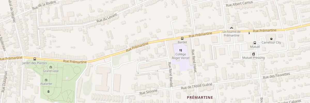 Plan du 54 Rue Prémartine au Mans