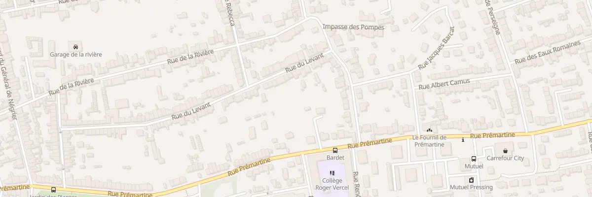 Plan du 74 Rue du Levant au Mans