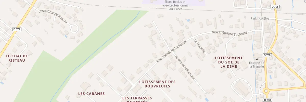 Plan du 33 Rue Théodore Toulouse à Pineuilh