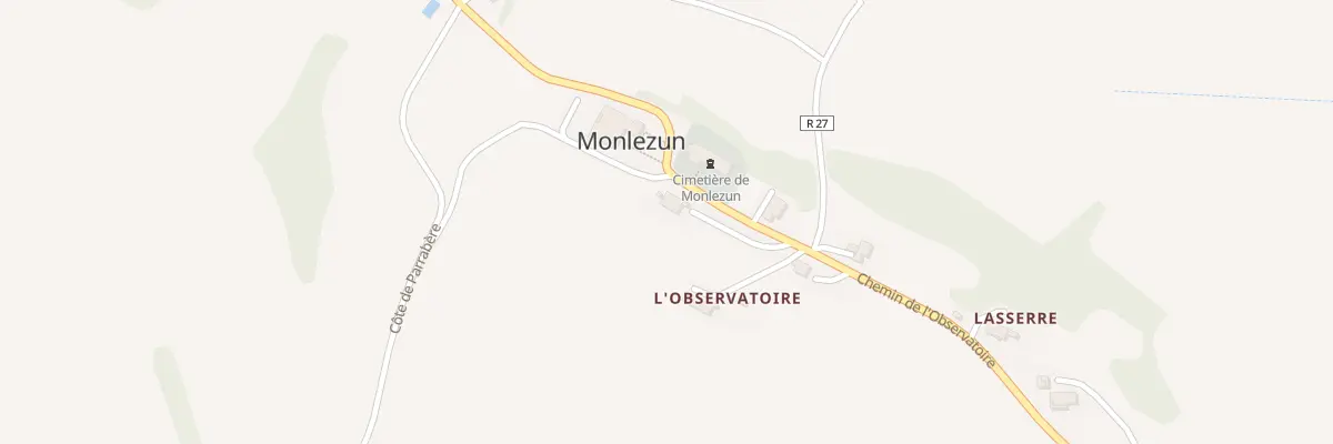 Plan du 5000 L’Observatoire à Monlezun