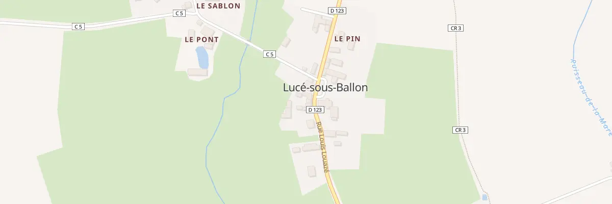 Plan du 13 Rue Louis-louazé à Lucé-sous-Ballon