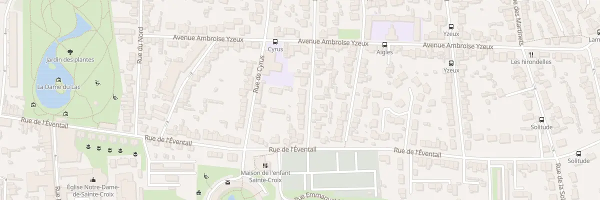 Plan du 8 Rue Edouard Guéranger au Mans
