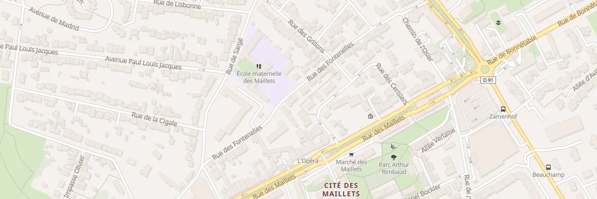 Plan du 54 Rue des Fontenelles au Mans