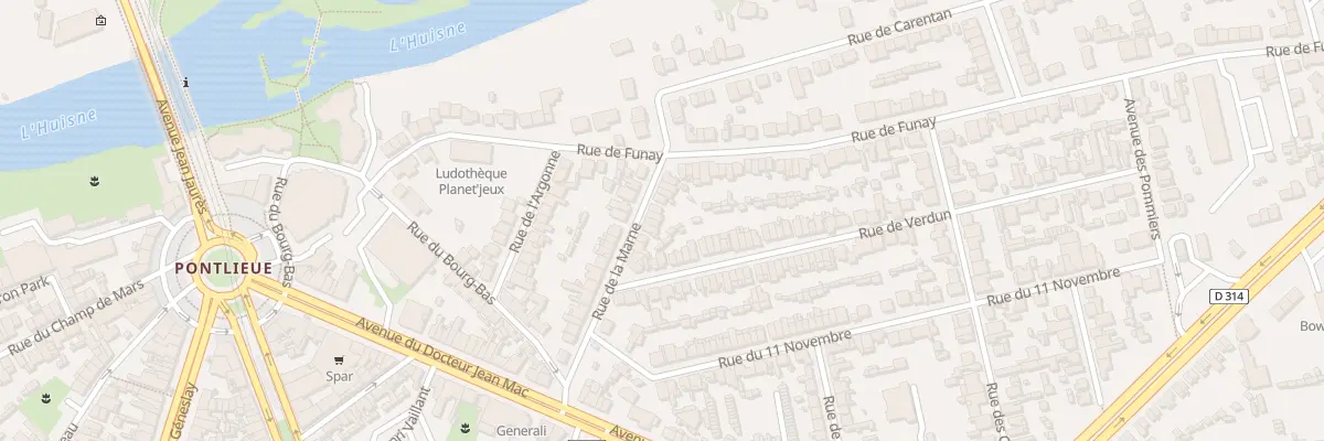 Plan du 28 Rue de la Marne au Mans