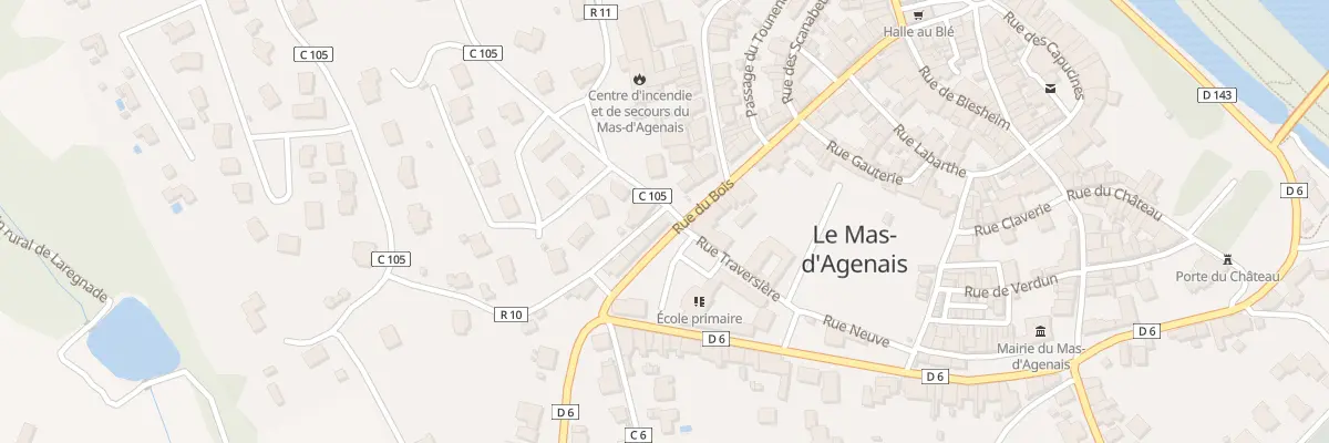 Plan du 44 Rue du Bois au Mas-d’Agenais