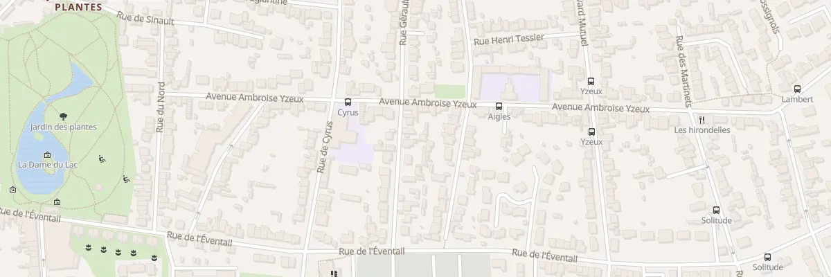 Plan du 5 Rue Edouard Guéranger au Mans