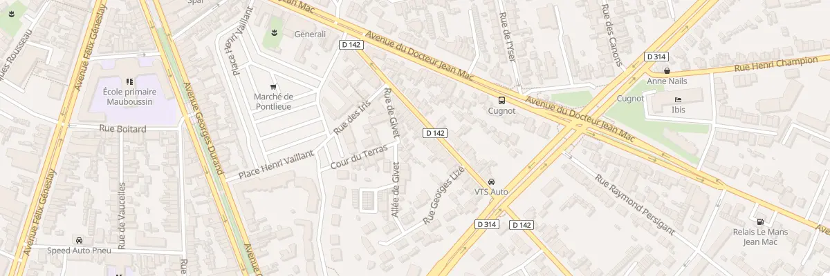 Plan du 38 Rue de Ruaudin au Mans