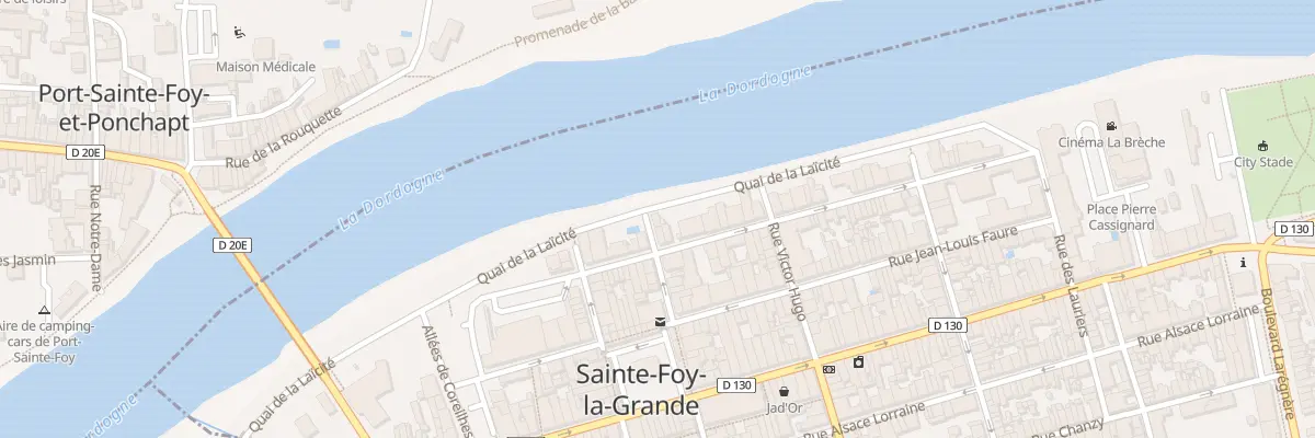 Plan du 2 Rue des Frères Reclus à Sainte-Foy-la-Grande