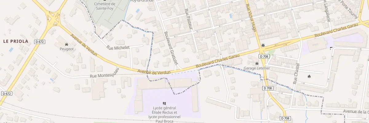 Plan du 16 Av de Verdun à Sainte-Foy-la-Grande