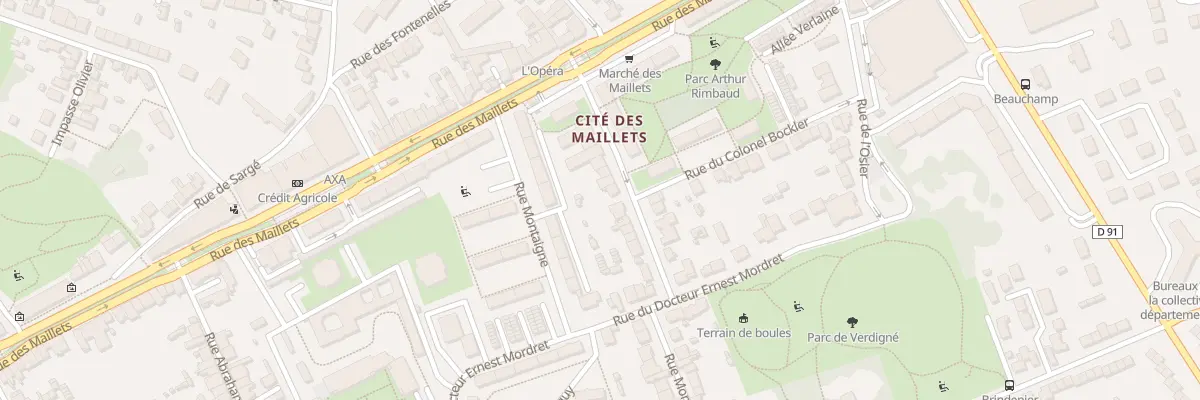 Plan du 20 Rue Honore Broutelle au Mans