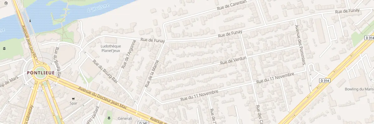 Plan du 25 Rue de Verdun au Mans