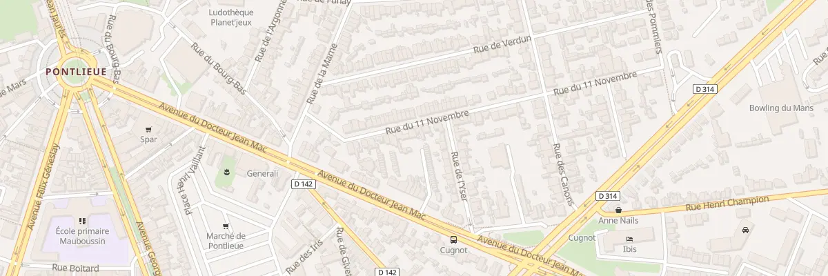 Plan du 28 Rue du 11 Novembre au Mans