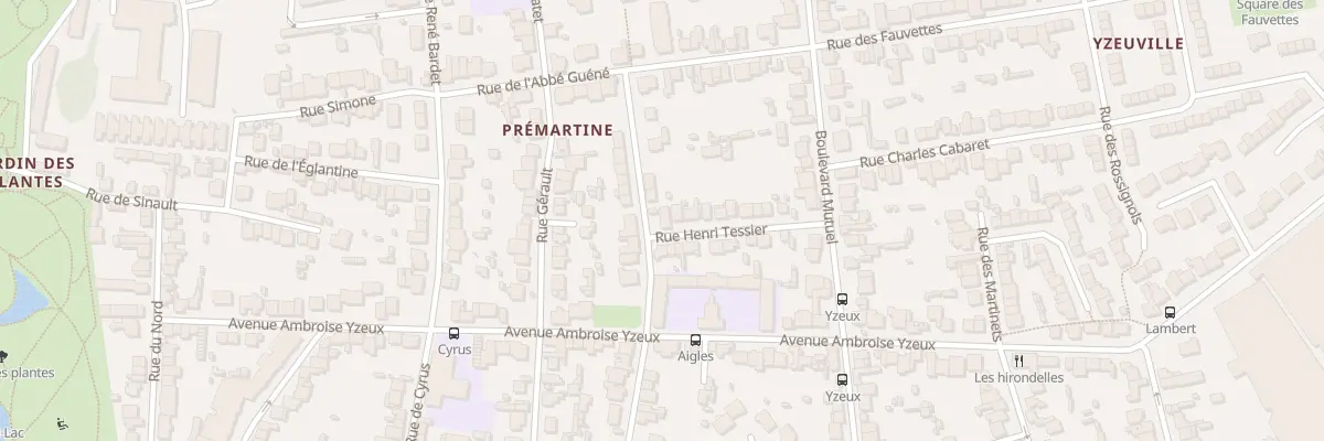 Plan du 1 Rue Henri Tessier au Mans