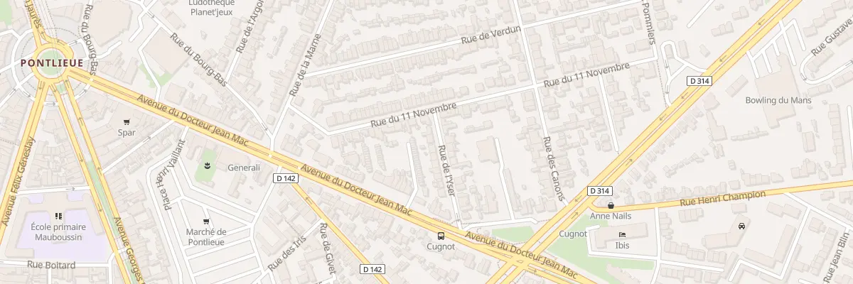 Plan du 21 Rue de l’Yser au Mans