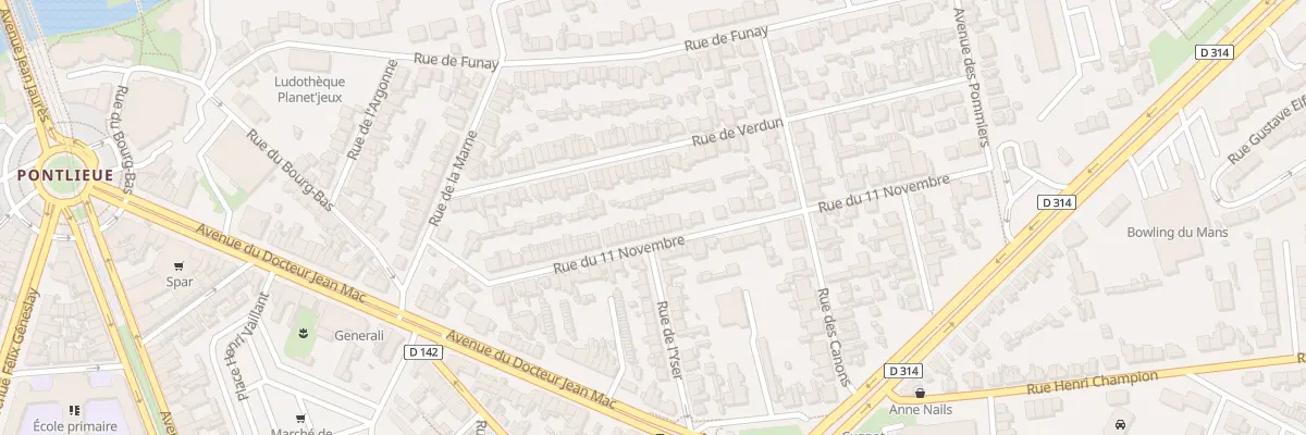 Plan du 57 Rue du 11 Novembre au Mans