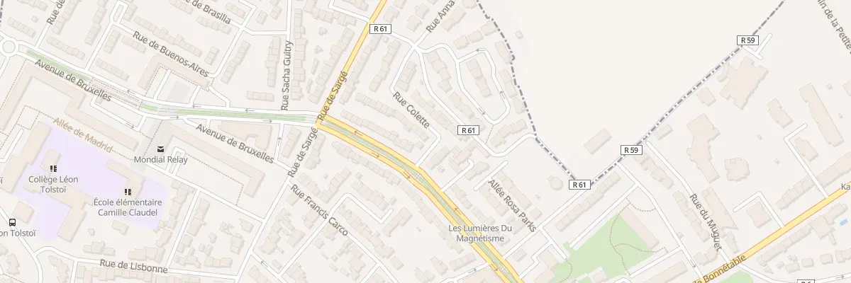 Plan du 3 Rue Colette au Mans