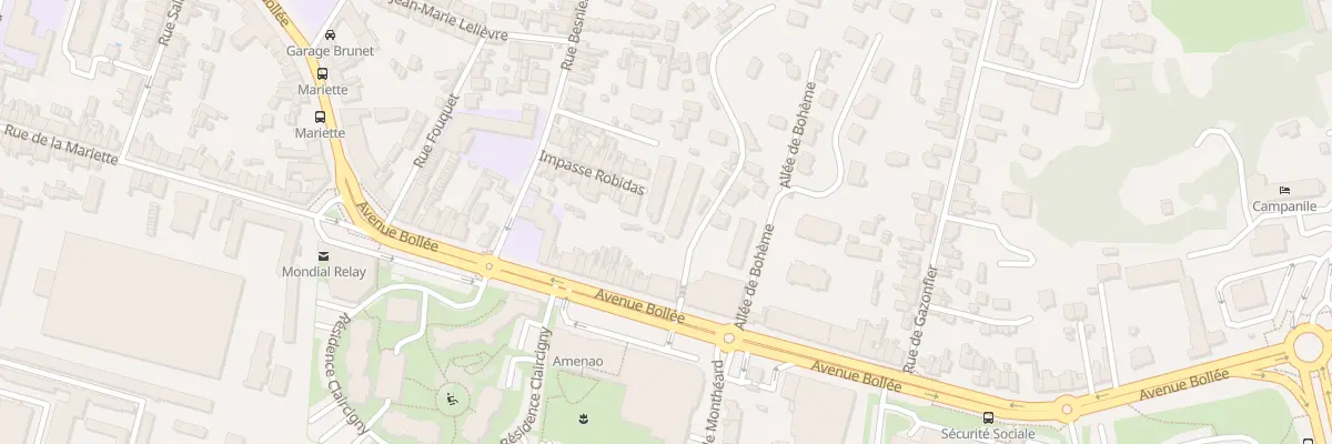 Plan du 229B Av Bollée au Mans