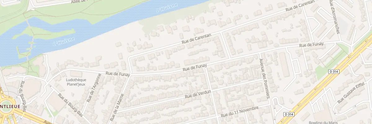 Plan du 95 Rue de Funay au Mans