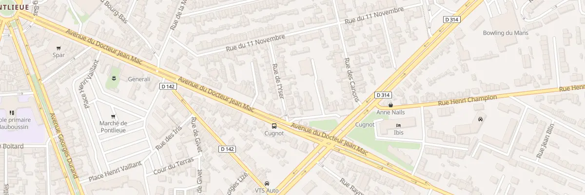 Plan du 8 Rue de l’Yser au Mans