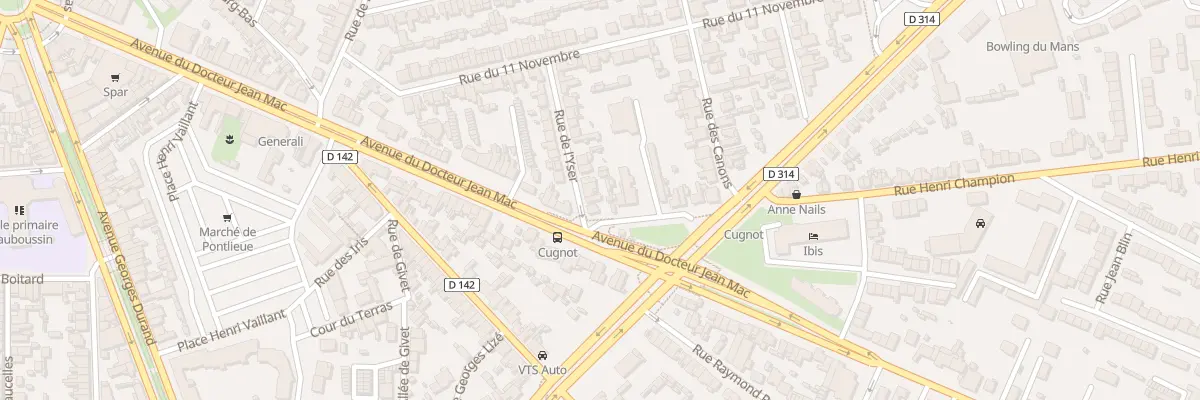 Plan du 4 Rue de l’Yser au Mans