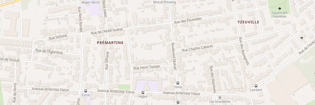 Plan du 13 Rue Henri Tessier au Mans
