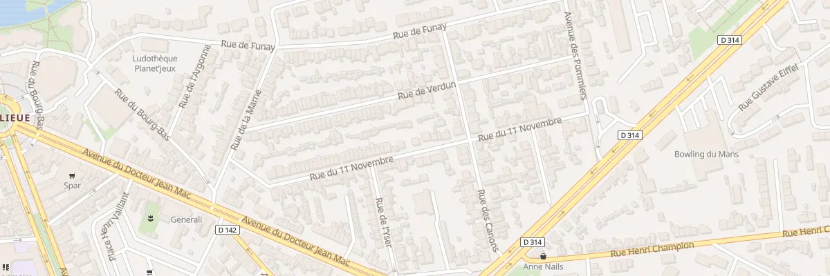 Plan du 67 Rue du 11 Novembre au Mans