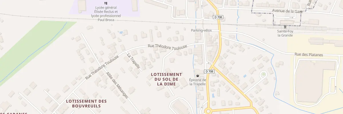Plan du 10 Rue Théodore Toulouse à Pineuilh