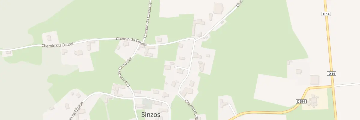 Plan du 17 Che du Buela à Sinzos