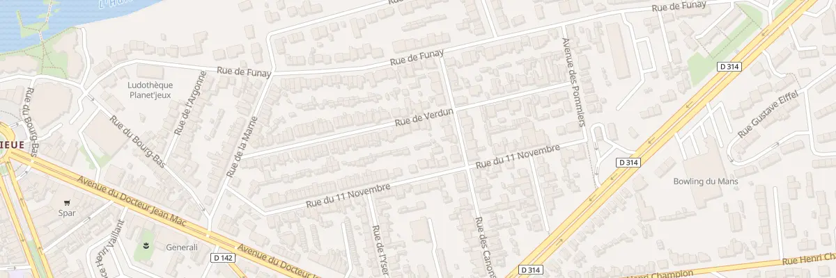 Plan du 62 Rue de Verdun au Mans