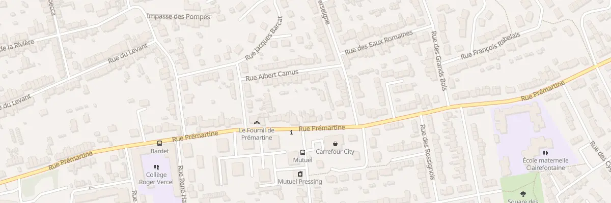 Plan du 213 Rue Prémartine au Mans