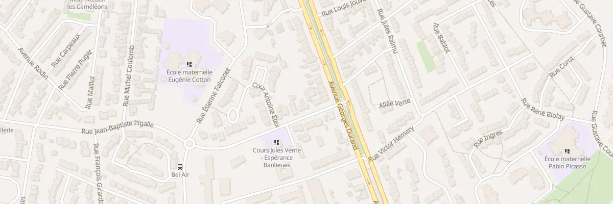 Plan du 4 Rue de Bel Air au Mans