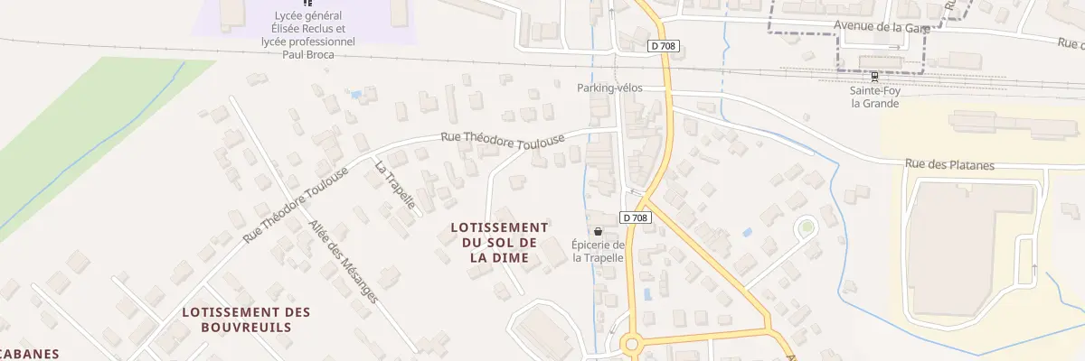 Plan du 8 Rue Théodore Toulouse à Pineuilh